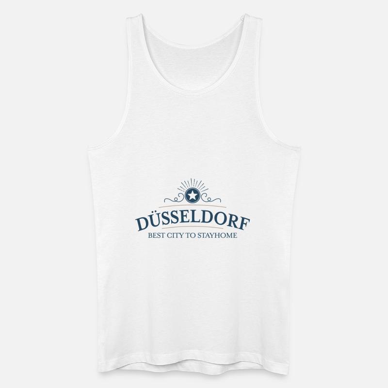 Düsseldorf - Männer Bio Tank Top - Weiß