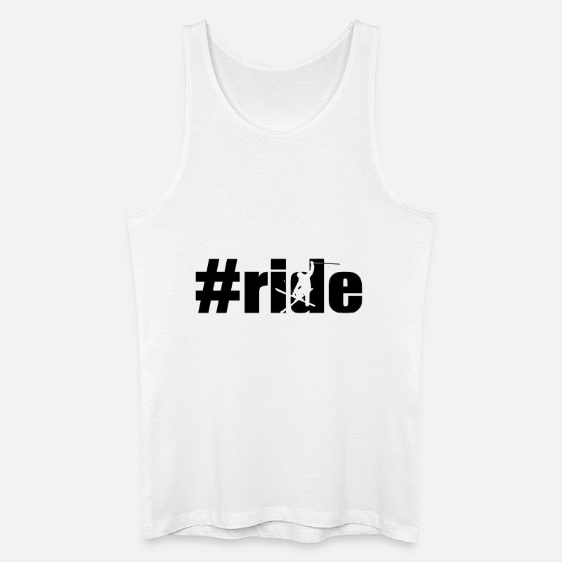 ride freerider ski - Männer Bio Tank Top - Weiß