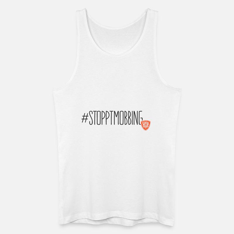 Stoppt Mobbing - Männer Bio Tank Top - Weiß