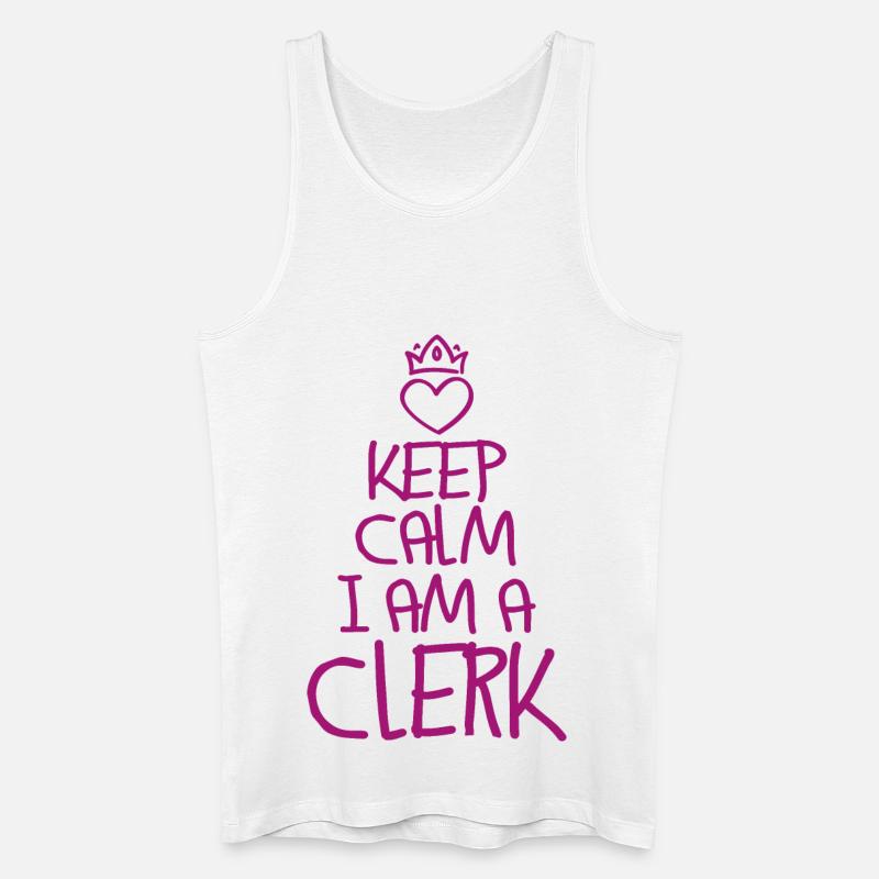 Keep Calm Sachbearbeiter - Männer Bio Tank Top - Weiß