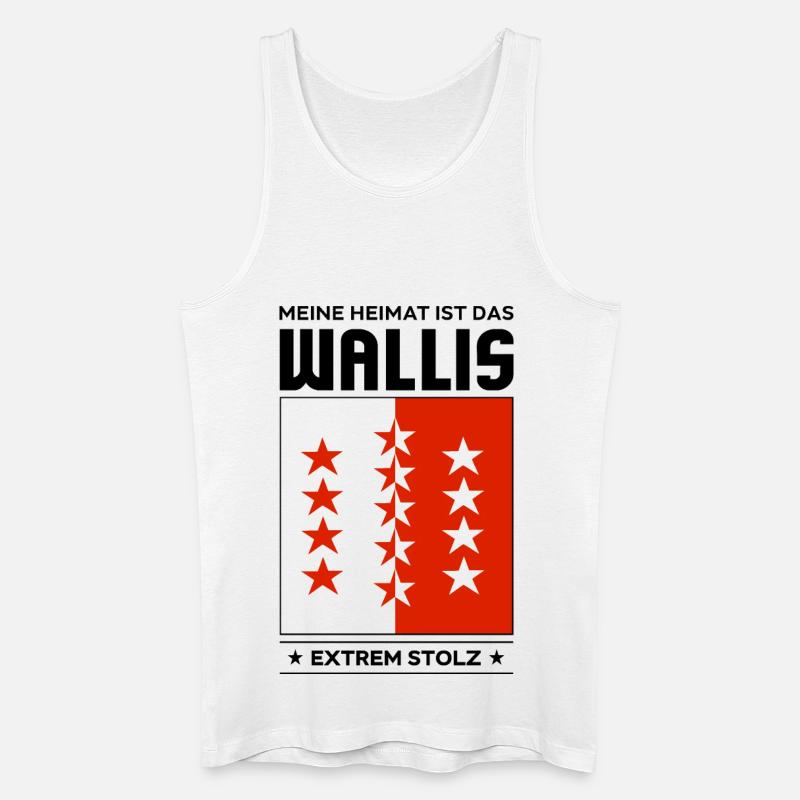 Wallis - Männer Bio Tank Top - Weiß