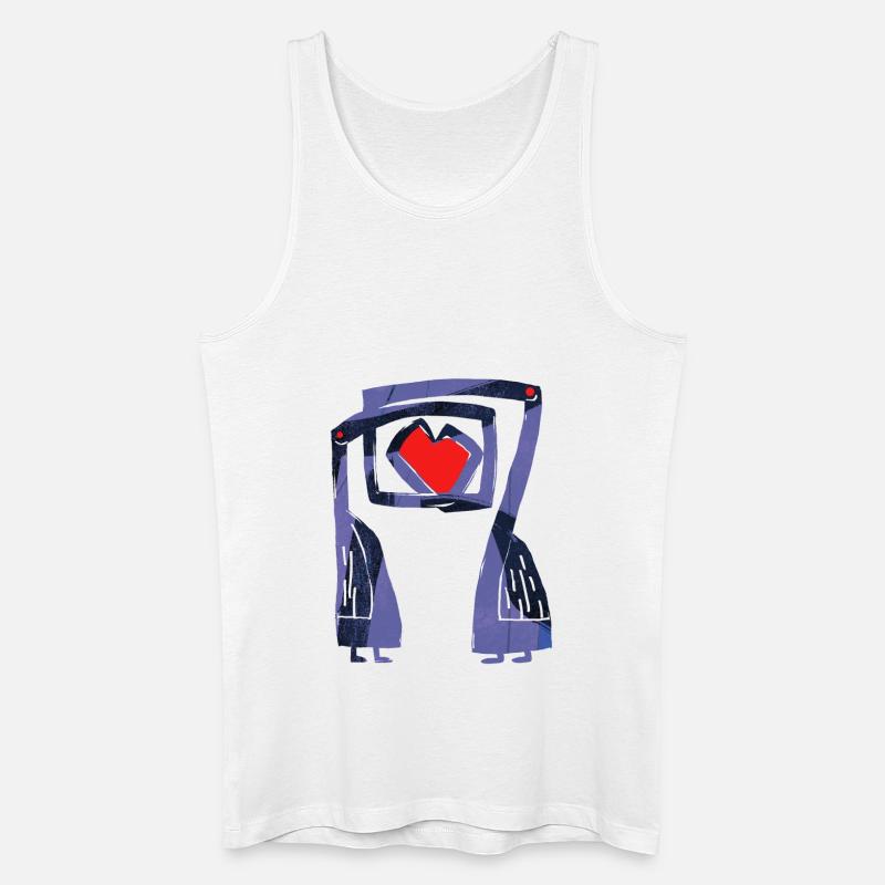 Turteltauben - Männer Bio Tank Top - Weiß