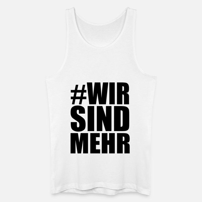 WIR SIND MEHR - Männer Bio Tank Top - Weiß