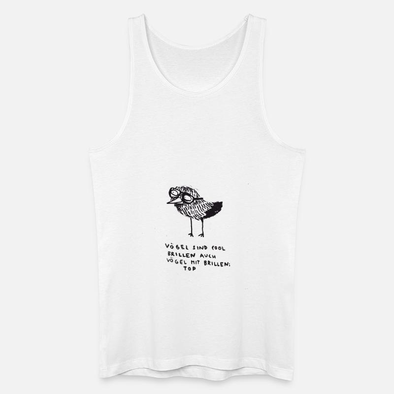 Vögel sind cool - Männer Bio Tank Top - Weiß