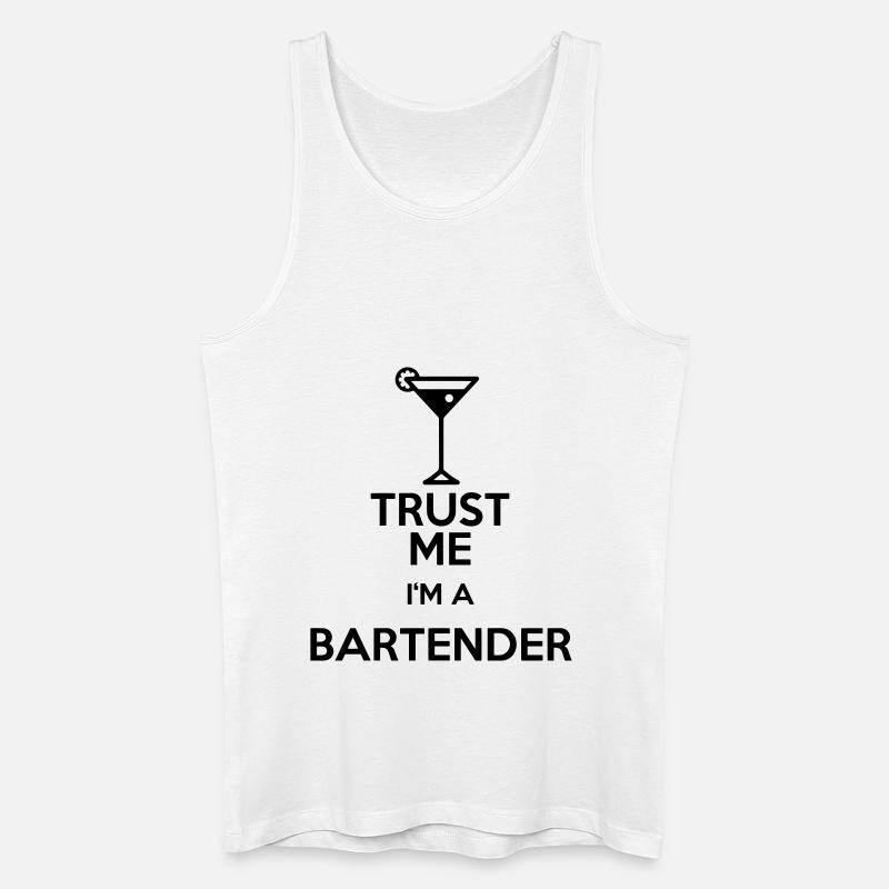 Trust Me BARTENDER - Männer Bio Tank Top - Weiß