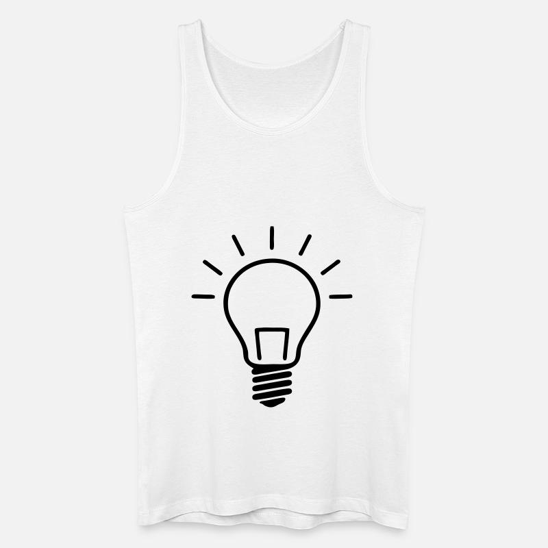 Glühbirne - Light Bulb - Männer Bio Tank Top - Weiß