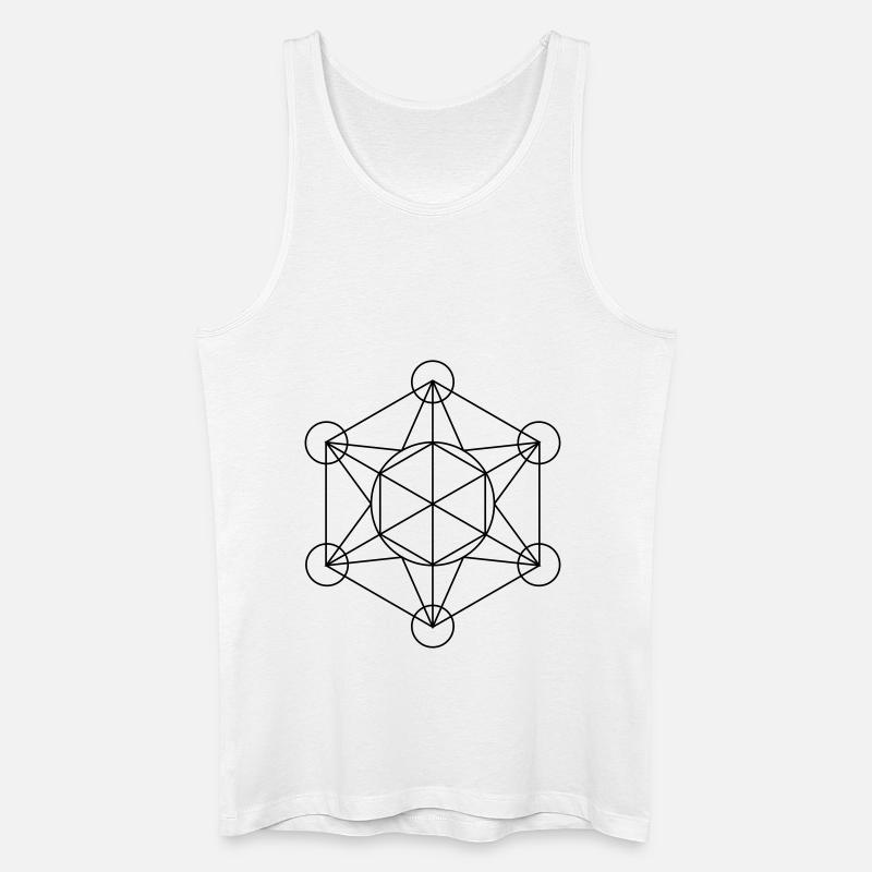 Metatrons Würfel - Männer Bio Tank Top - Weiß