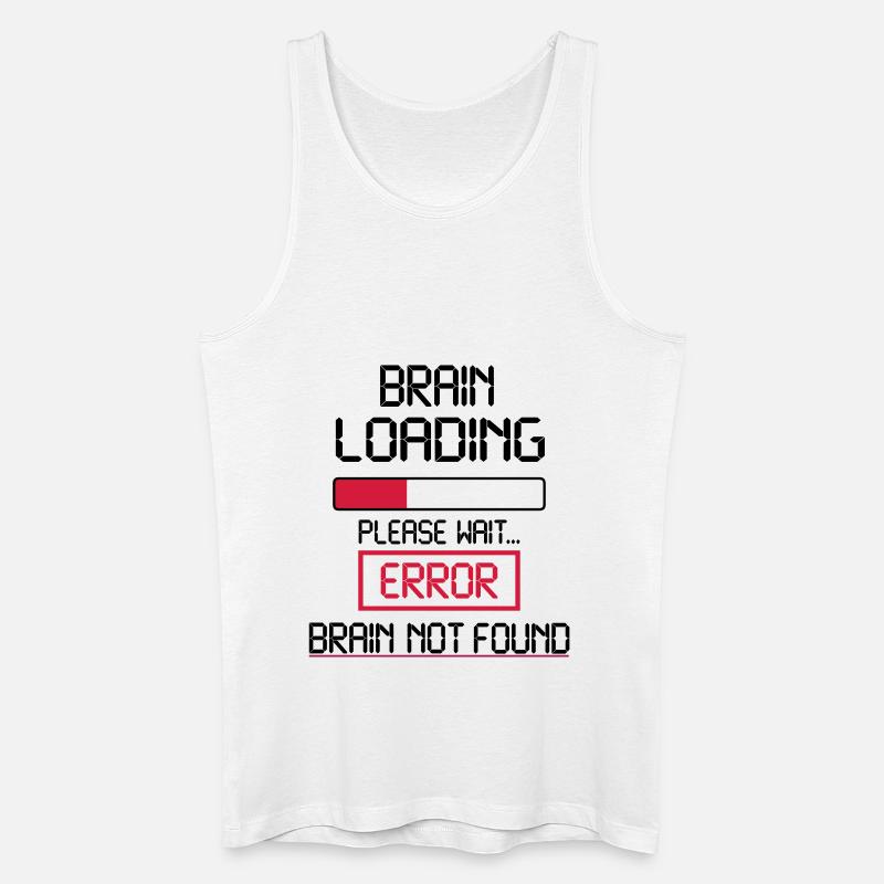 brain loading error - Männer Bio Tank Top - Weiß