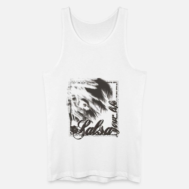 salsa - Männer Bio Tank Top - Weiß