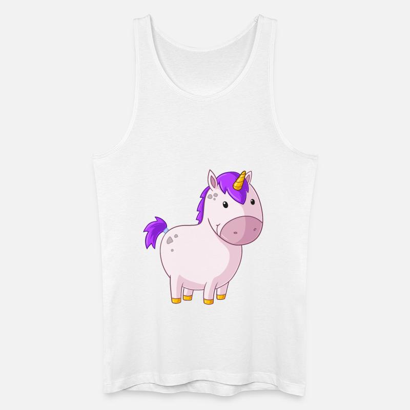 Dickes Comic Einhorn - Männer Bio Tank Top - Weiß