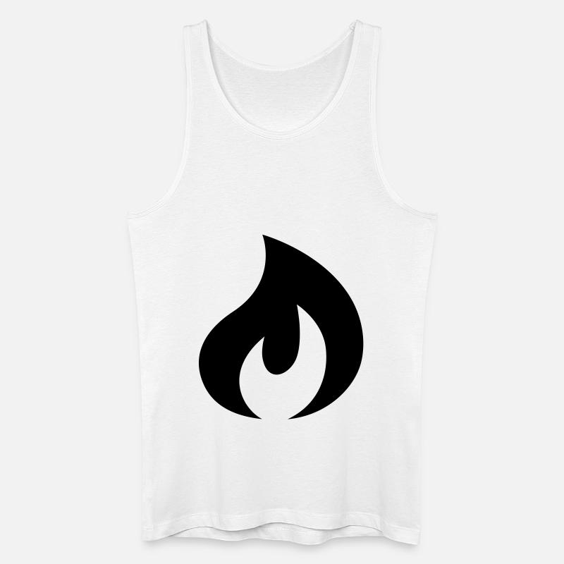Flamme, Feuer - Männer Bio Tank Top - Weiß