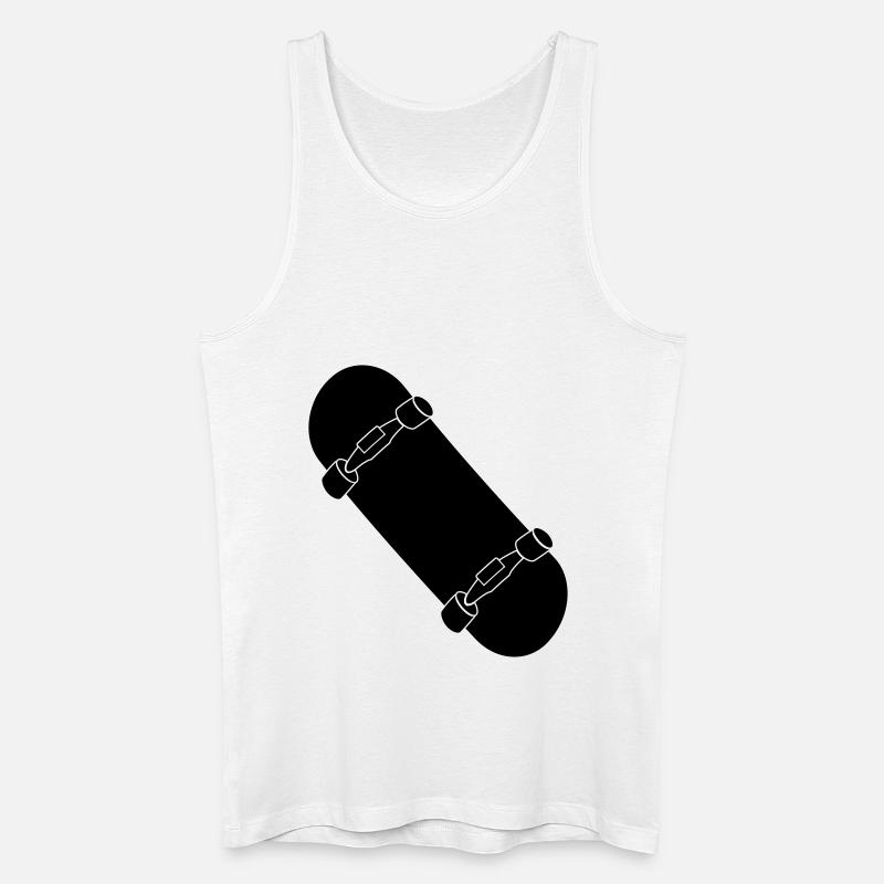 Skateboard - Männer Bio Tank Top - Weiß