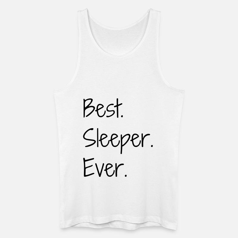 Schlaf / Schläfer / Müdigkeit / Rest - Männer Bio Tank Top - Weiß