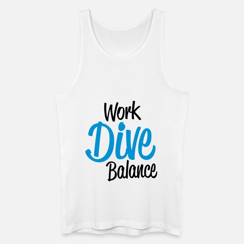 Tauchen - Männer Bio Tank Top - Weiß