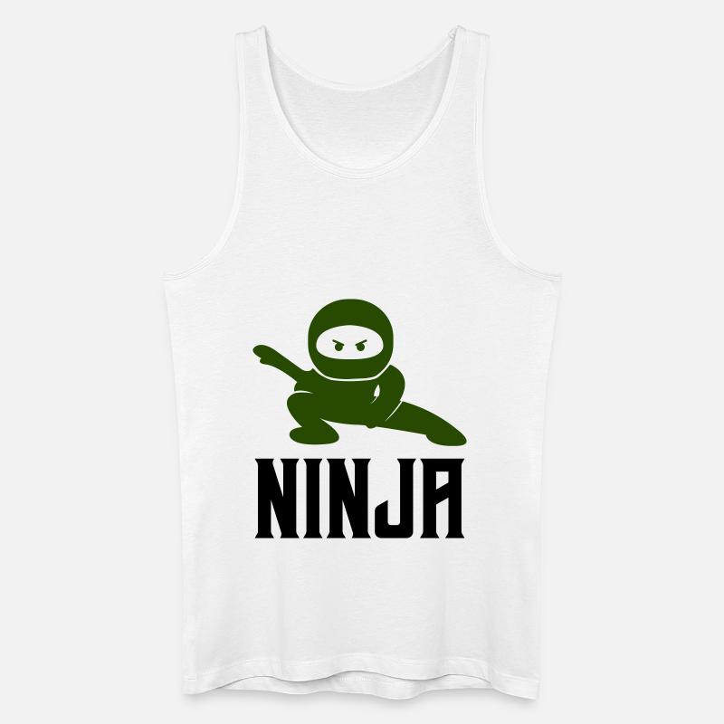 ninja comic - Männer Bio Tank Top - Weiß