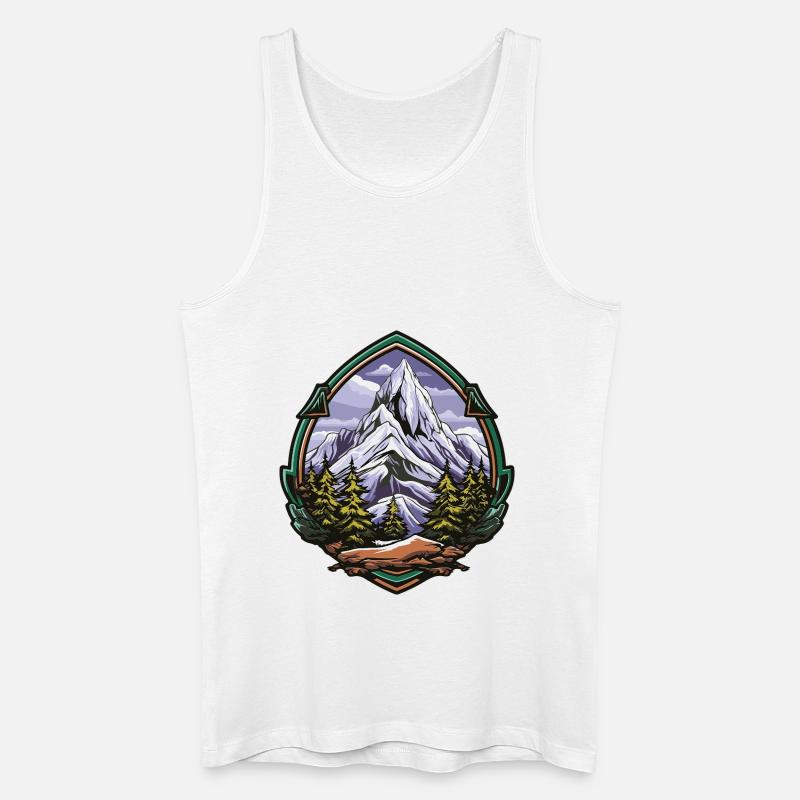 Eisberge Mountains Gipfel - Männer Bio Tank Top - Weiß