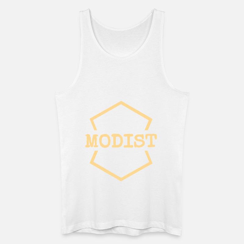 Modist als Arbeit - Männer Bio Tank Top - Weiß