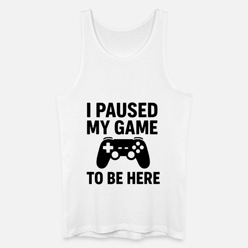 0004 be here - Männer Bio Tank Top - Weiß