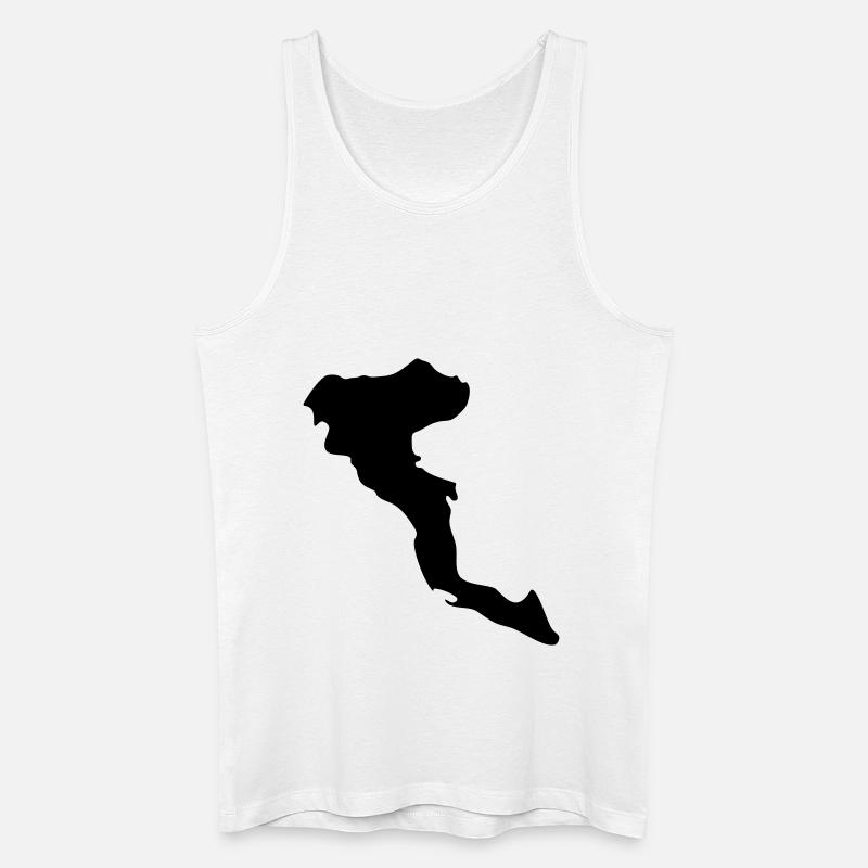 Korfu - Männer Bio Tank Top - Weiß