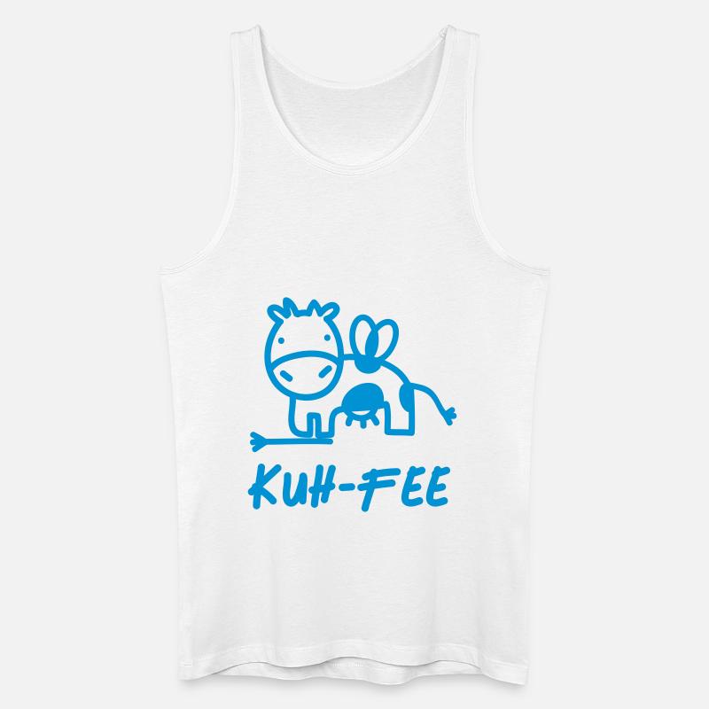 Kuh Fee - Männer Bio Tank Top - Weiß