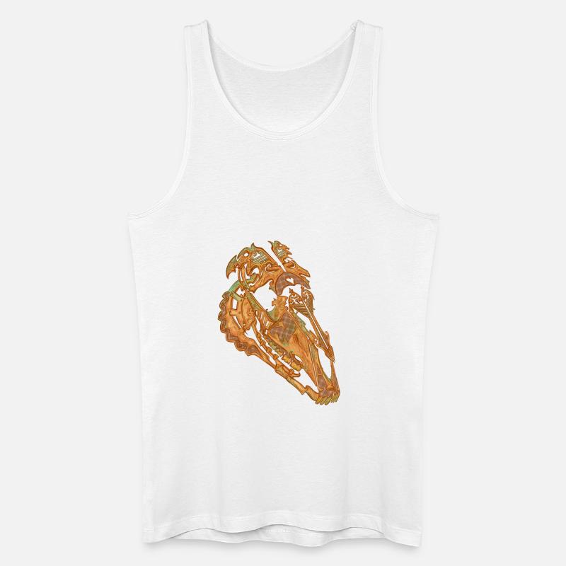 Spitze Schädel - Männer Bio Tank Top - Weiß