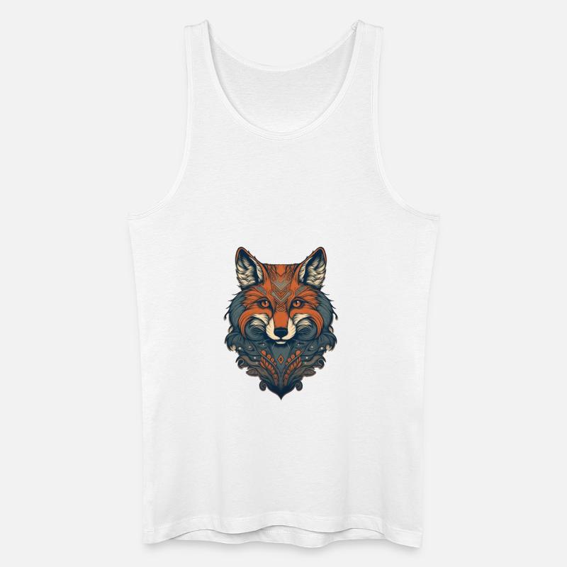 Fuchs - Männer Bio Tank Top - Weiß