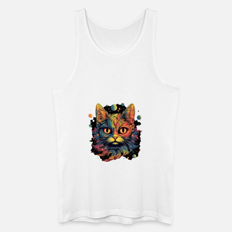 Katze - Männer Bio Tank Top - Weiß