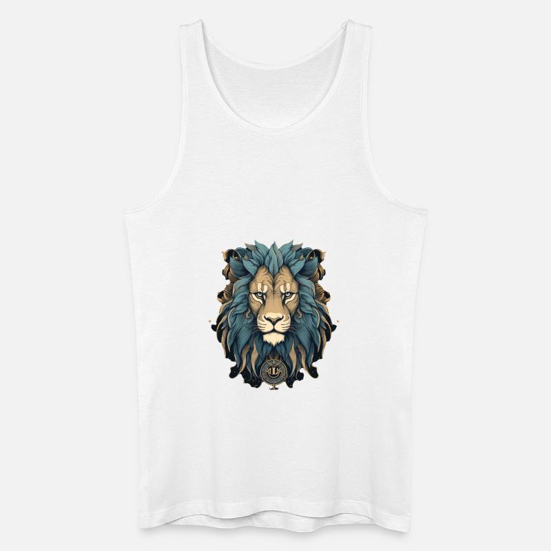 Löwe - Männer Bio Tank Top - Weiß