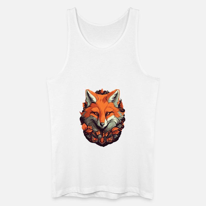 Fuchs - Männer Bio Tank Top - Weiß