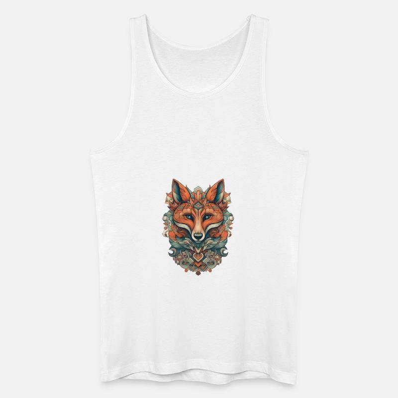 Fuchs - Männer Bio Tank Top - Weiß