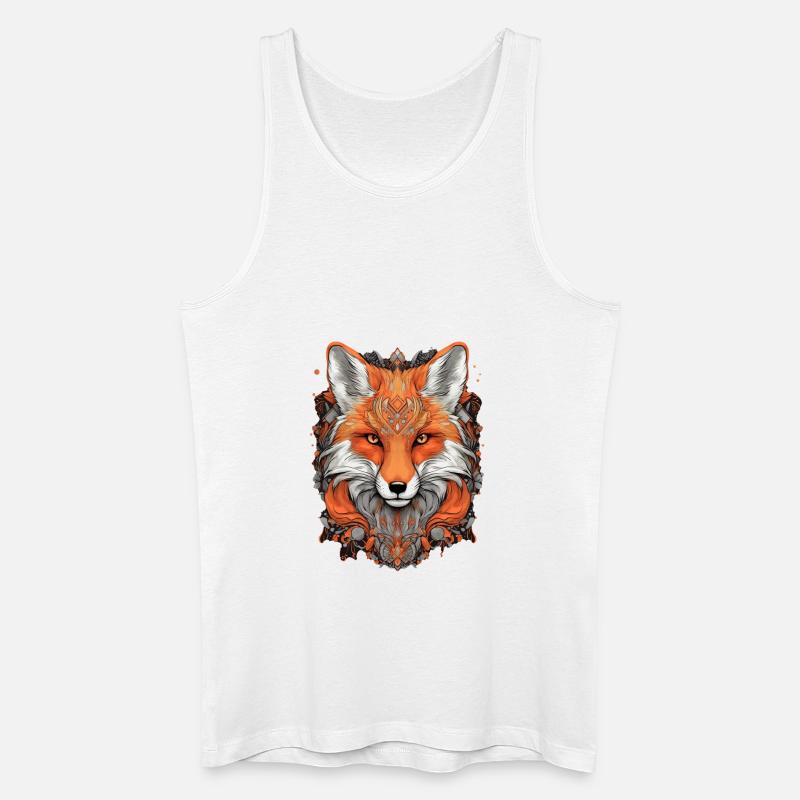 Fuchs - Männer Bio Tank Top - Weiß