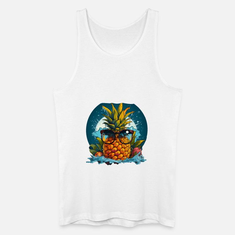 Ananas - Männer Bio Tank Top - Weiß