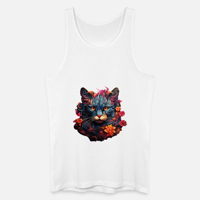 Katze - Männer Bio Tank Top - Weiß