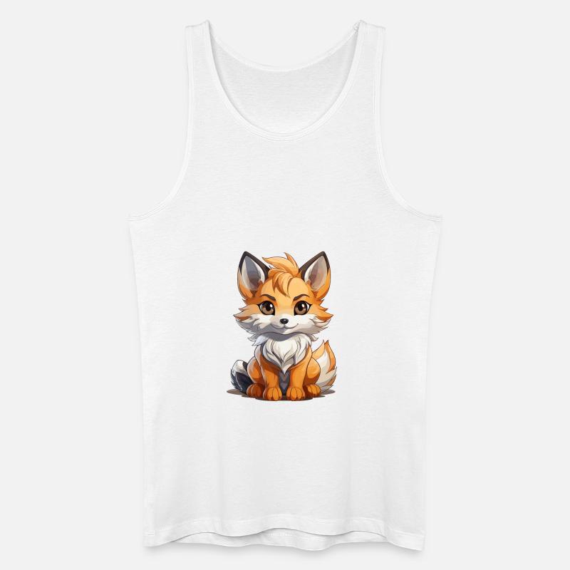 Fuchs - Kawaii Style - Männer Bio Tank Top - Weiß
