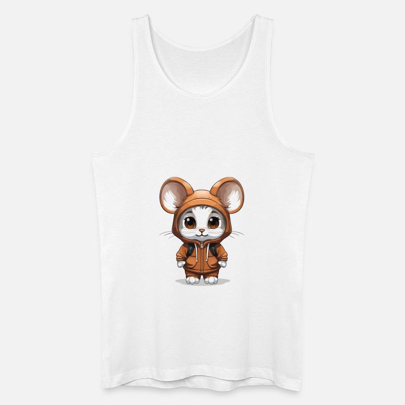 Maus - Kawaii Style - Männer Bio Tank Top - Weiß