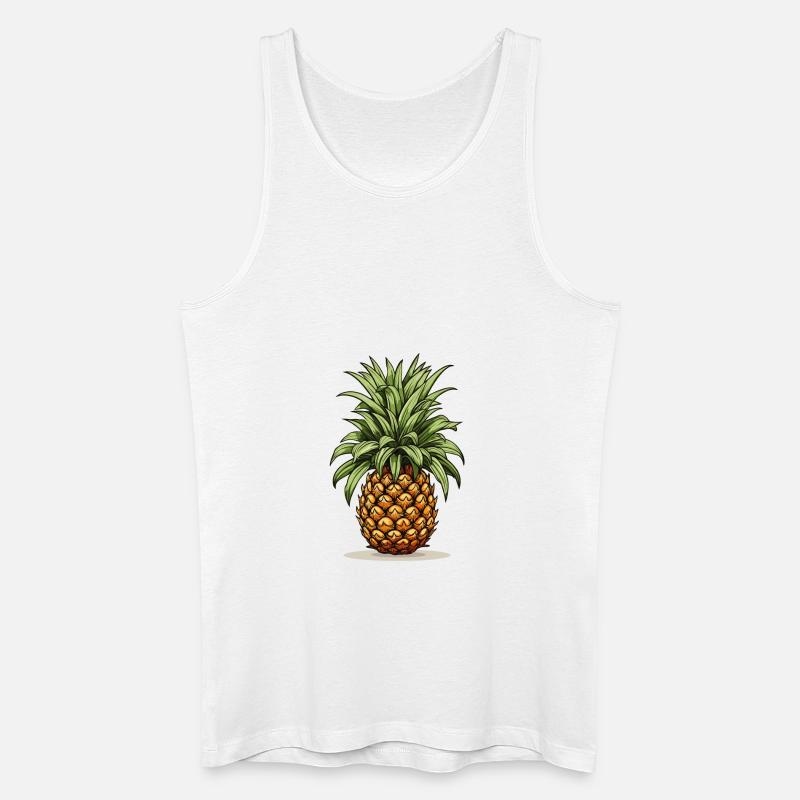 Ananas - Illustration - Männer Bio Tank Top - Weiß
