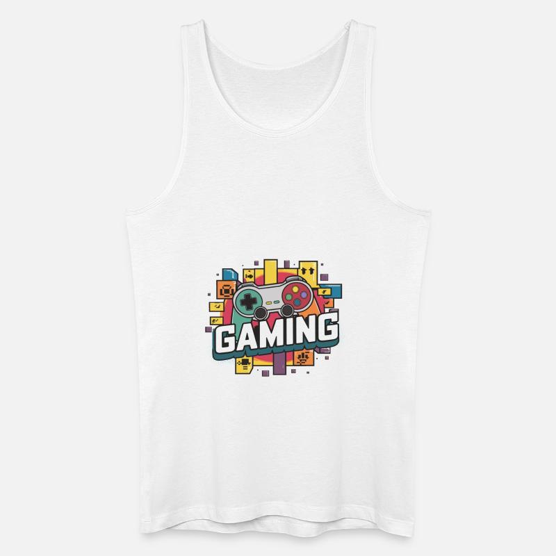 Gaming - Controller - Männer Bio Tank Top - Weiß