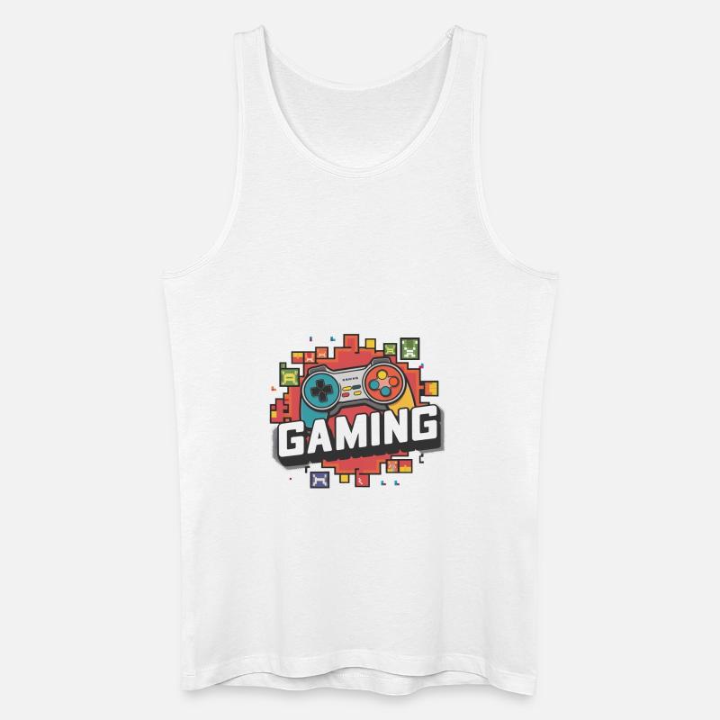 Gaming - Controller - Männer Bio Tank Top - Weiß