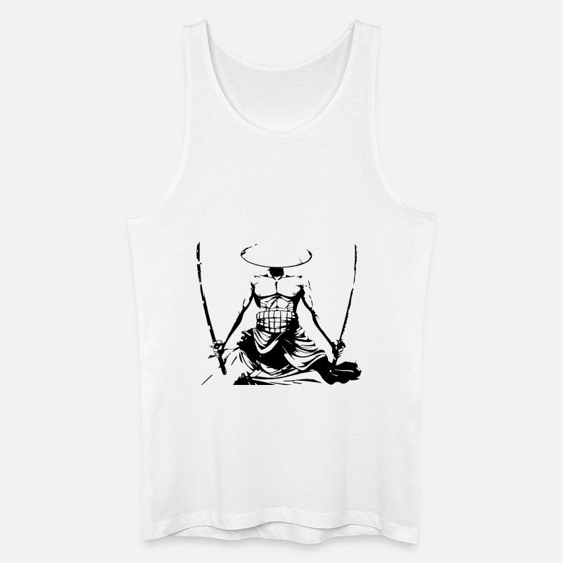Samurai - Männer Bio Tank Top - Weiß