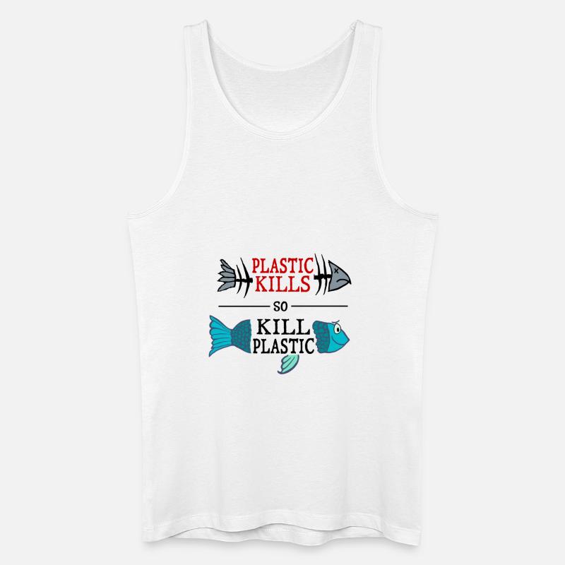 plastic kills - so kill plastic - Männer Bio Tank Top - Weiß
