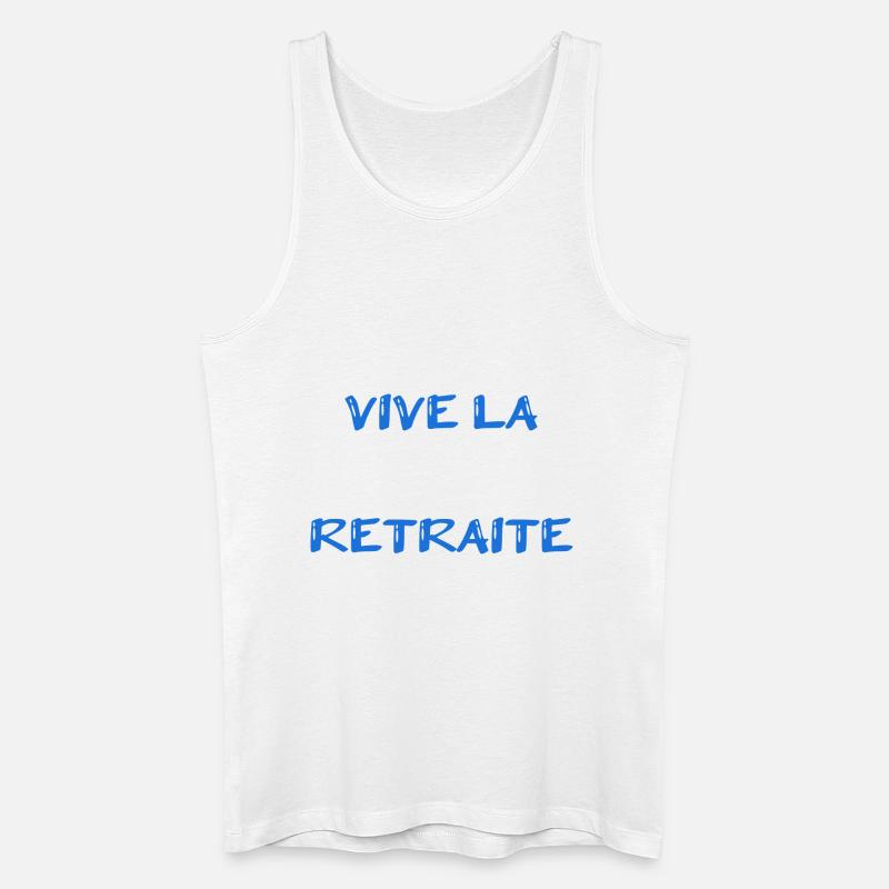 RETRAITE. RETRAITE. RETRAITEE. RETRAITE - Débardeur bio Homme - blanc