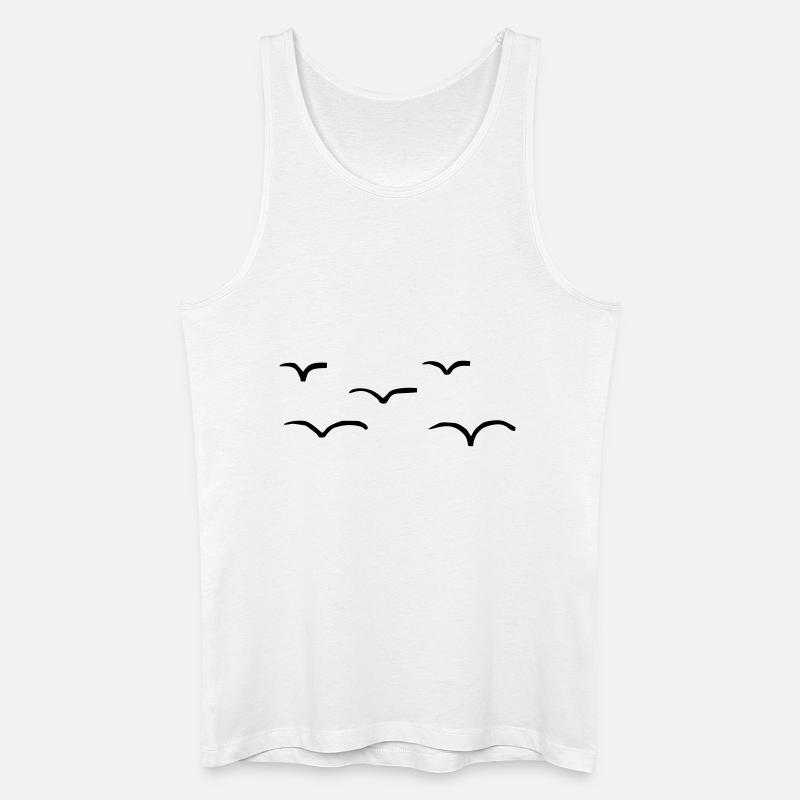 5 Vögel - Männer Bio Tank Top - Weiß