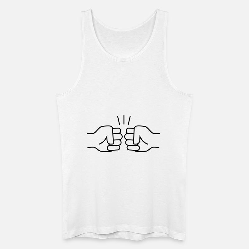 FISTBUMP - Männer Bio Tank Top - Weiß