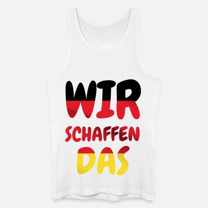 Wir Schaffen Das - Männer Bio Tank Top - Weiß