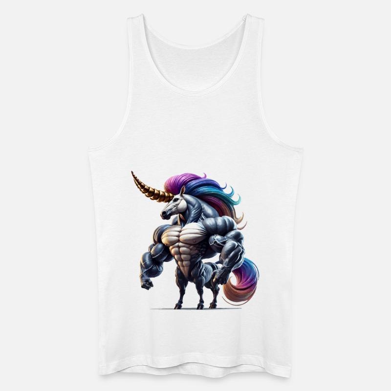 Super Einhorn - Männer Bio Tank Top - Weiß