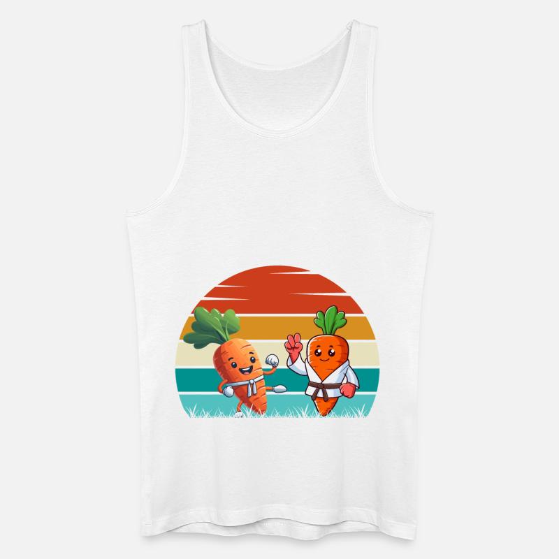 Karate Karotten - Männer Bio Tank Top - Weiß
