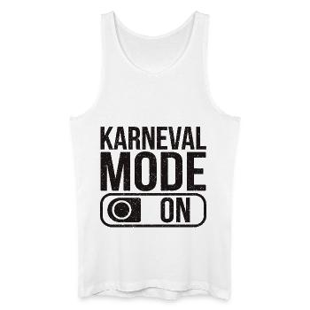 Karneval Mode On Fasching Fasnet - Männer Bio Tank Top - Weiß - Vorne