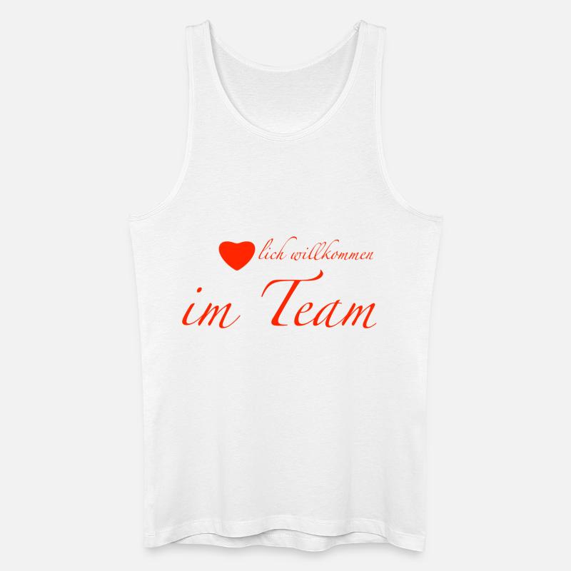 herzlich willkommen - Männer Bio Tank Top - Weiß