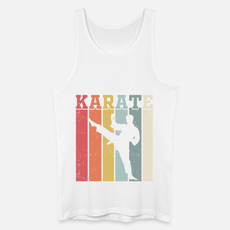 Karate - Männer Bio Tank Top - Weiß