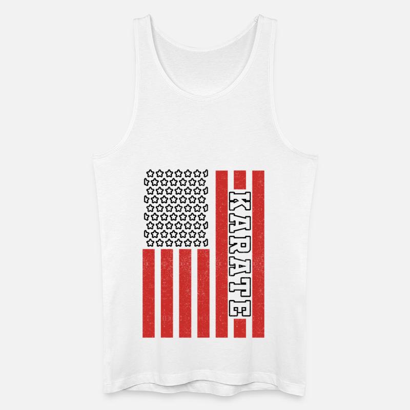 Karate - Männer Bio Tank Top - Weiß